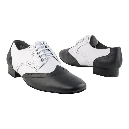 Very Fine Mens Zephyr Latin Ballroom Salsa Tango Waltz Smooth Swing Two Tone Dance Shoe, Black and White, 10.5 US