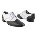 Very Fine Mens Zephyr Latin Ballroom Salsa Tango Waltz Smooth Swing Two Tone Dance Shoe, Black and White, 10.5 US