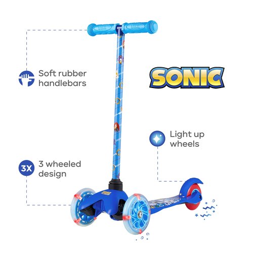 Sakar Sonic The Hedgehog and My Little Pony Self Balancing Scooters with Light Up Wheels for Kids