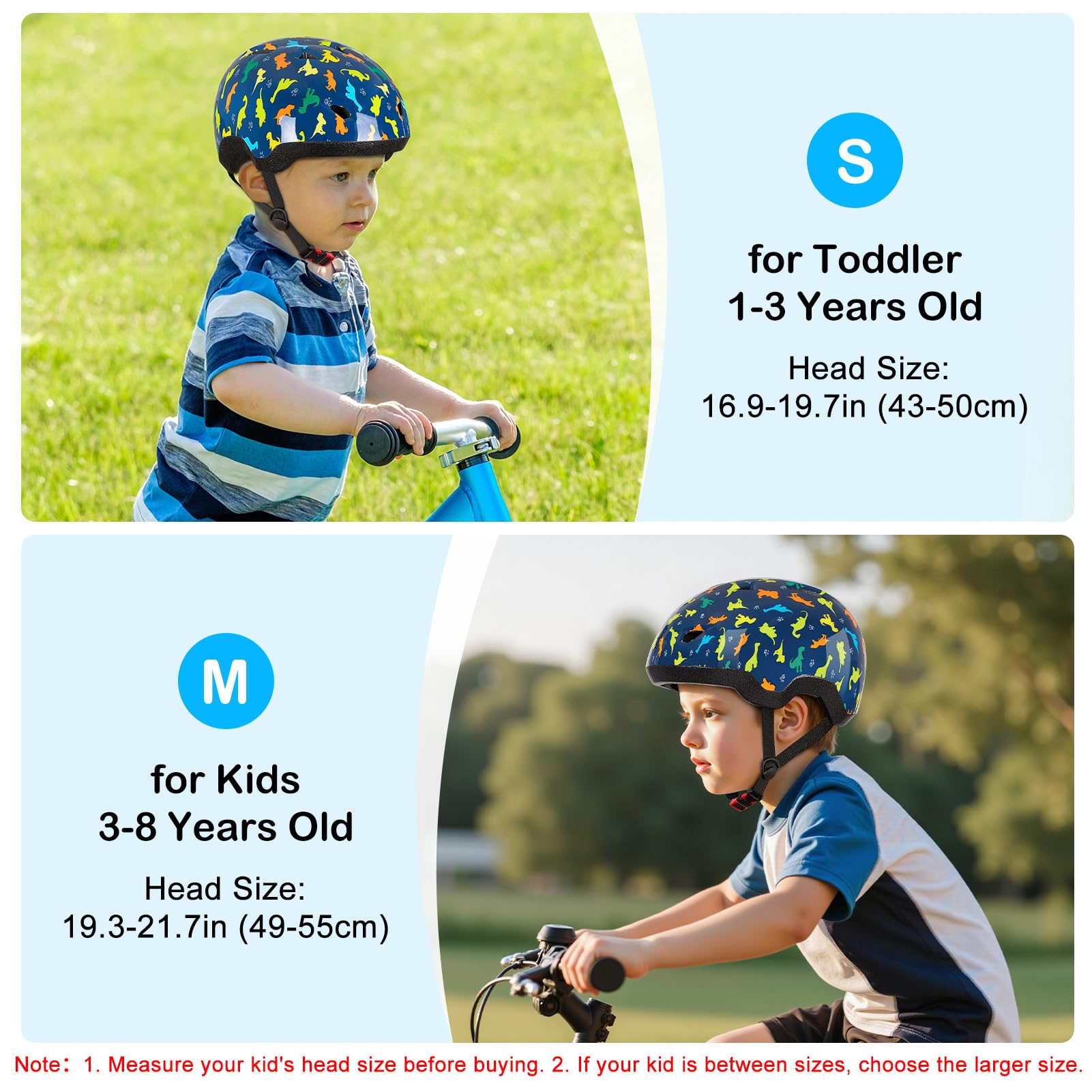 Toddler Helmet, Baby Infant Kids Bike Helmet for Kids Age 1-3/2-4/3-5/5-8 Adjustable Toddler Bike Helmets for Boys Girls for Scooter Skateboard Cycling