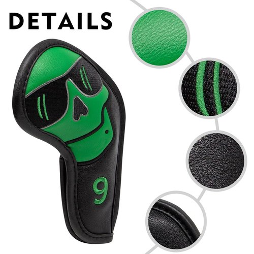 Large Skeleton Golf Club Covers, Iron Covers 10pcs/ Set (#4)