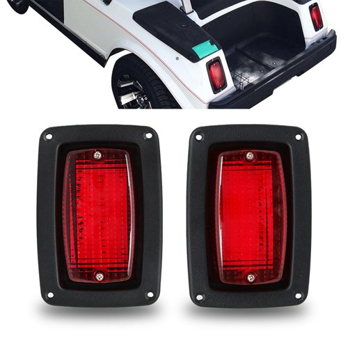 waltyotur 2 Tail Light 3 Wire Rear Taillights Pair Replacement for DS Golf Cart Club Car 1982-Newer