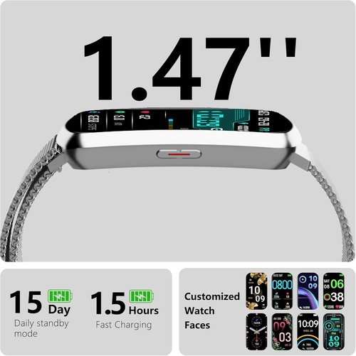Health Smart Watch - 24/7 Heart Rate & Blood Pressure Monitor | Waterproof Fitness Tracker for All