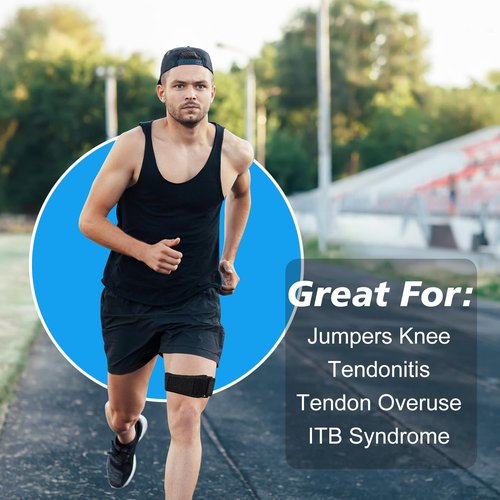 supregear IT Band Strap - Iliotibial Band Compression Wrap, Adjustable Knee Thigh Hip & ITB Support Brace Patellar Tendonitis Stabilizer for Running and Exercise - Men, Women