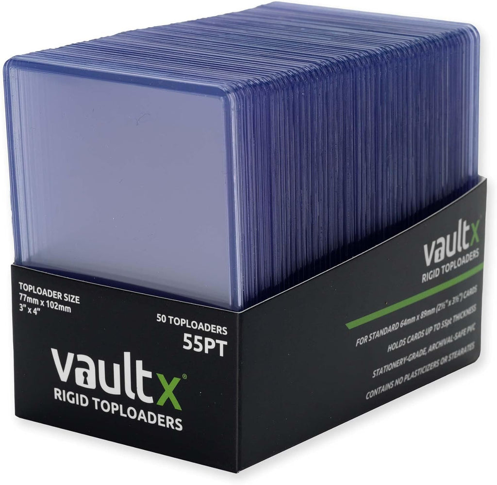 Vault X Toploaders - Premium 55pt Trading Card Holders | Extra Thick, Clear Protection, 3" x 4" (50 Pack)