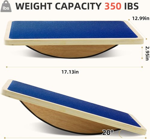 Juoe Balance Board - Anti-Slip Wobble Board for Adults & Kids | 350LBS Capacity for Therapy & Core Strength