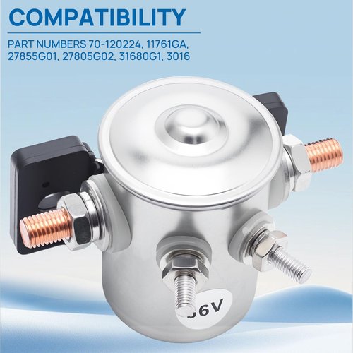 36V Solenoid Relay EZGO Golf Carts 70 Series Continuous Duty 4 Terminal SPNO Fit for EZGO TXT Marathon 1980-2010 Electric Golf Cart Includes Resistor Diode Replace OEM 11761-G1 27855-G01 27855-G02