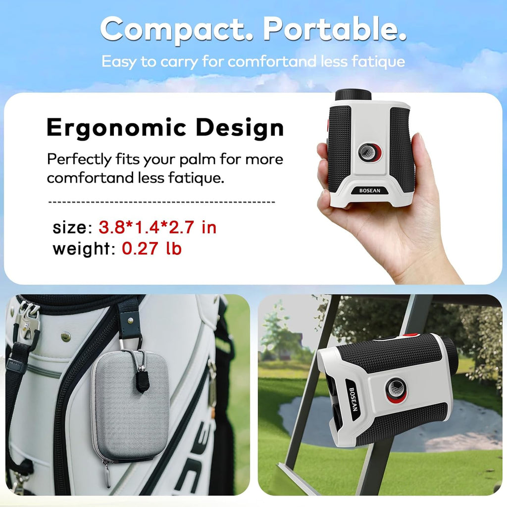 Skiennix Golf Range Finder - 7X Magnification, Lightweight & Portable with Slope & Flag Lock Vibration