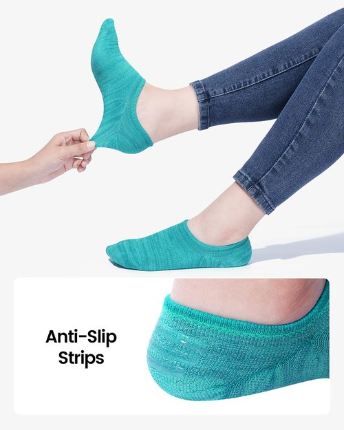 IDEGG No Show Socks for Women - 10 Pairs of Low Cut Anti-Slip Athletic Invisible Liners