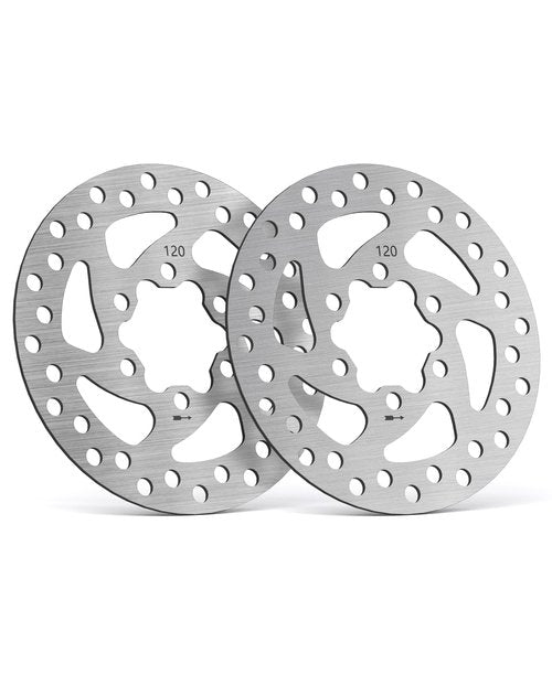 stio 120mm Scooter Brake Disc Rotor Pad 6 Holes Rounded compatible with Segway Ninebot KickScooter ZT3 Pro/MAX G3 Brake Parts 2PCS