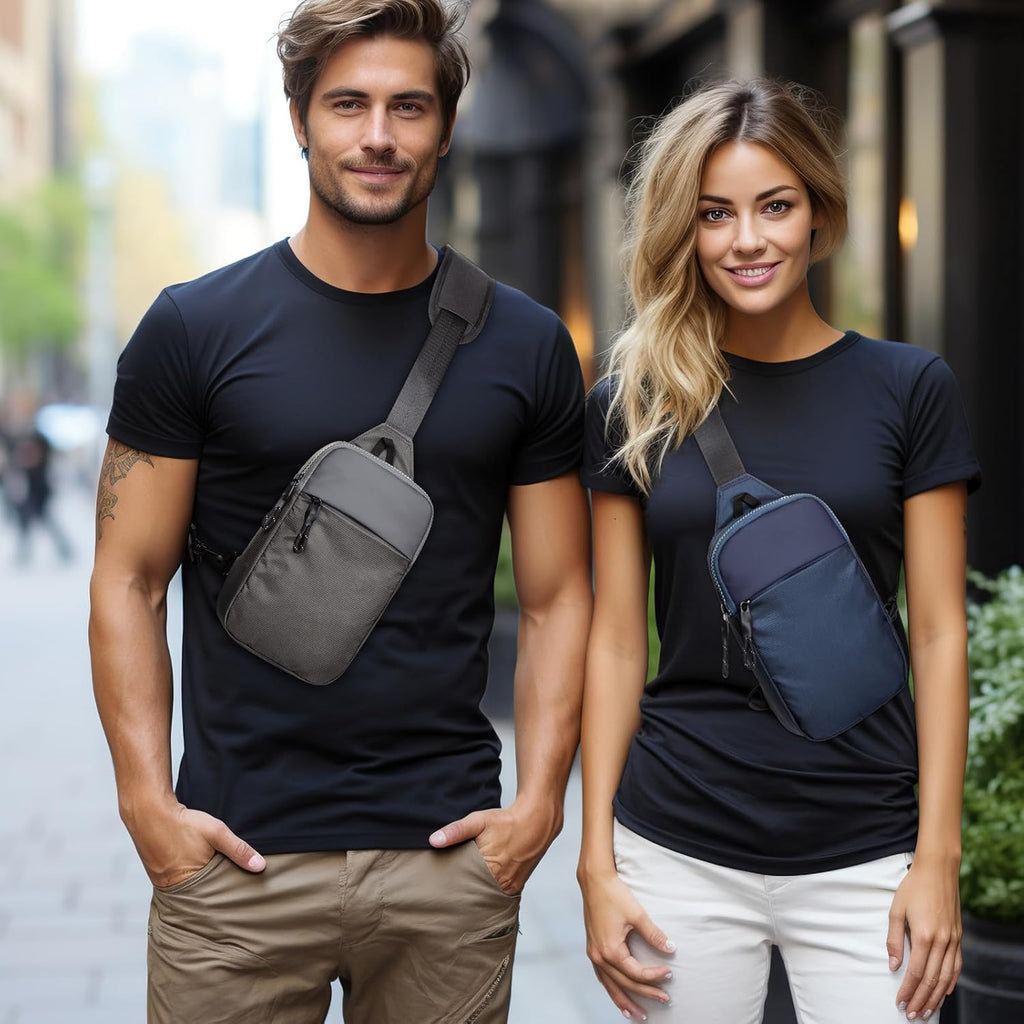 Skiennix Mini Sling Bag - RFID Blocking Crossbody Backpack for Travel & Workouts | Unisex Design
