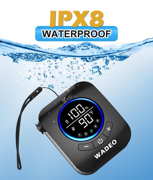 2026 Upgraded Portable Shower for Camping, 8000mAh Rechargeable Camping Shower Pump with 5 Gal Foldable Bucket, 5 Pressure Modes, IPX8 Waterproof, Outdoor Shower for Hiking, Travel, Car, Pet, Beach