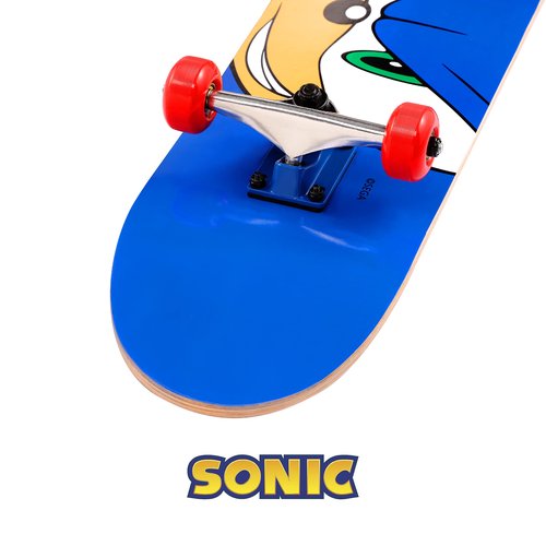 Sakar Sonic The Hedgehog Skateboard with Printed Graphic Grip Tape. Great for Kids and Teens Cruiser Skateboard with ABEC 5 Bearings, Durable Deck, Smooth Wheels