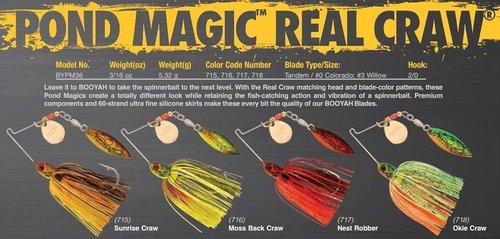 BOOYAH Pond Magic Spinner Bait - Small Water Bass Fishing Lure for Effective Catching