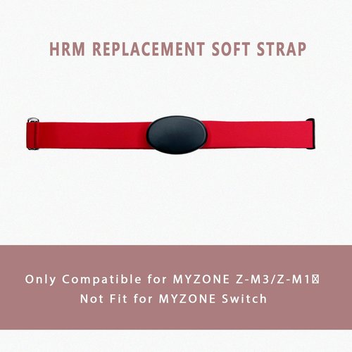 Comfortable Heart Rate Chest Replacement Strap for Polar H10 H9 Garmin Wahoo Coospo PowrLab Fitcent Magene MOOFIT IGPSPORT (Red)