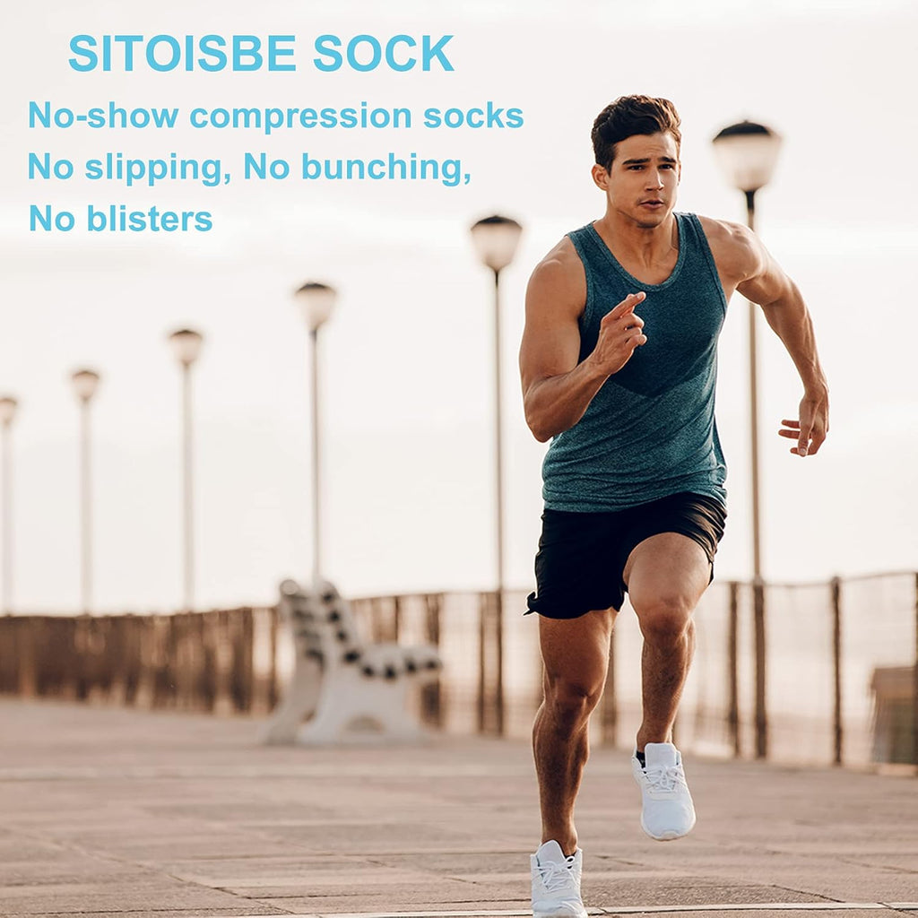 Skiennix No Show Compression Socks - Enhance Circulation | 4/8 Pack for Men and Women
