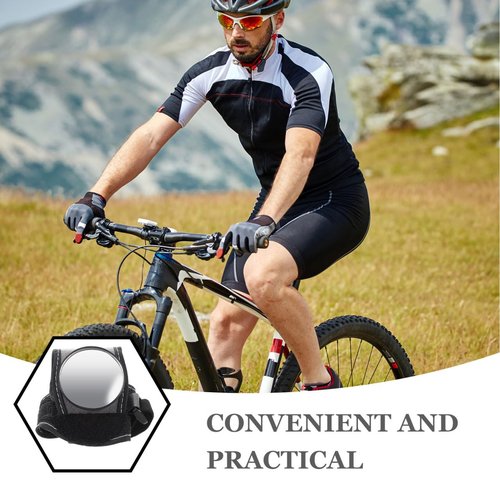 Totority Wearable Cycle Wrist Mirror - Comfortable Nylon Rearview Mirror for Biking Enhanced Safety and Wide Angle Visibility