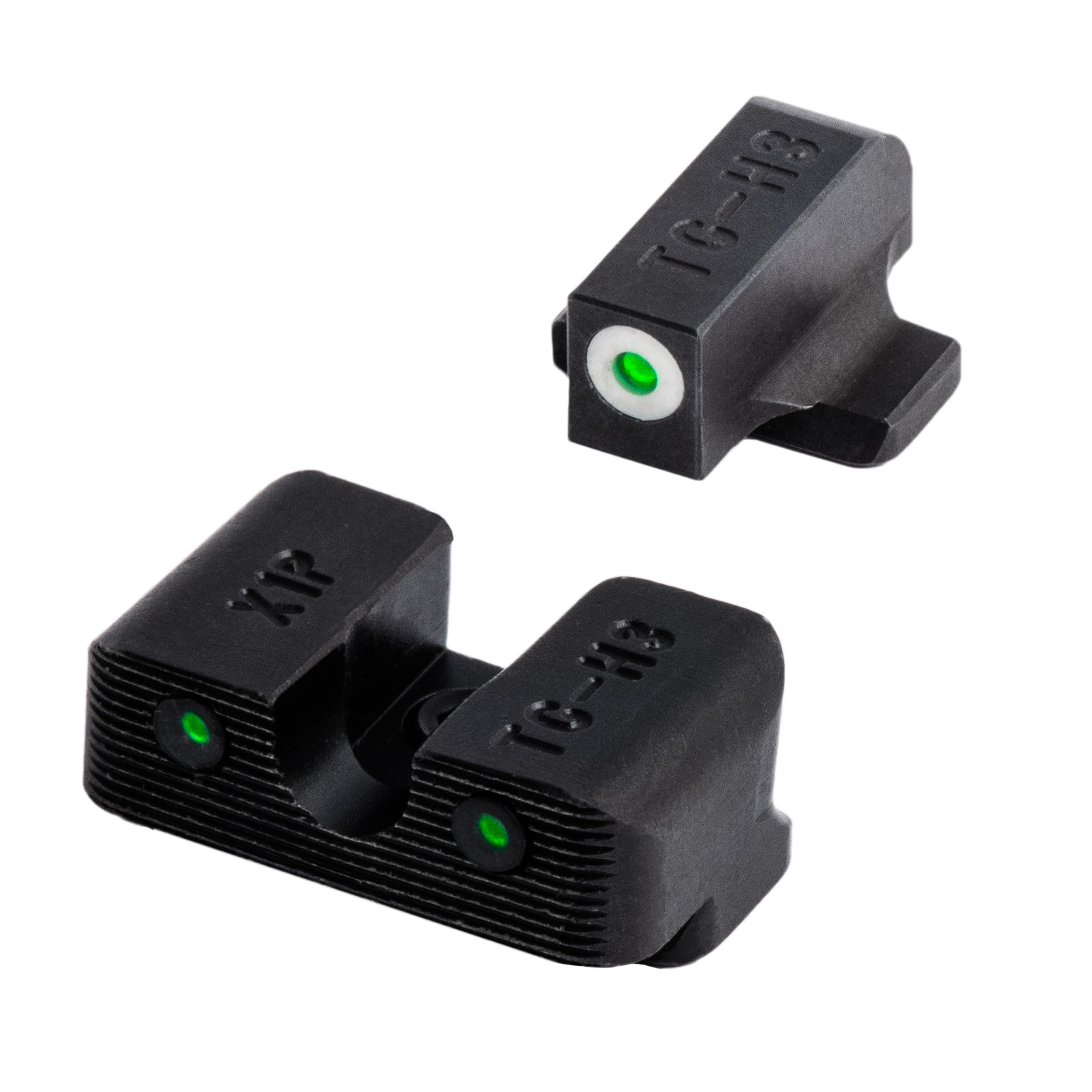 TRUGLO Tritium Pro Glow-in-the-Dark Handgun Night Sights for Springfield XD Series, White Rear