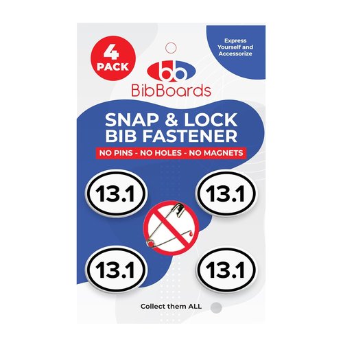 bibSNAPS Race Bib Clips - Lightweight Safety Lock Fasteners for Secure Running & Triathlons | Reusable & Fabric-Friendly
