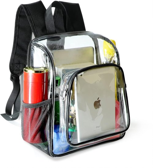 Mildbeer Clear Backpack - Stadium Approved 12x12x6 | Ideal for Women, Festivals & Sports Events