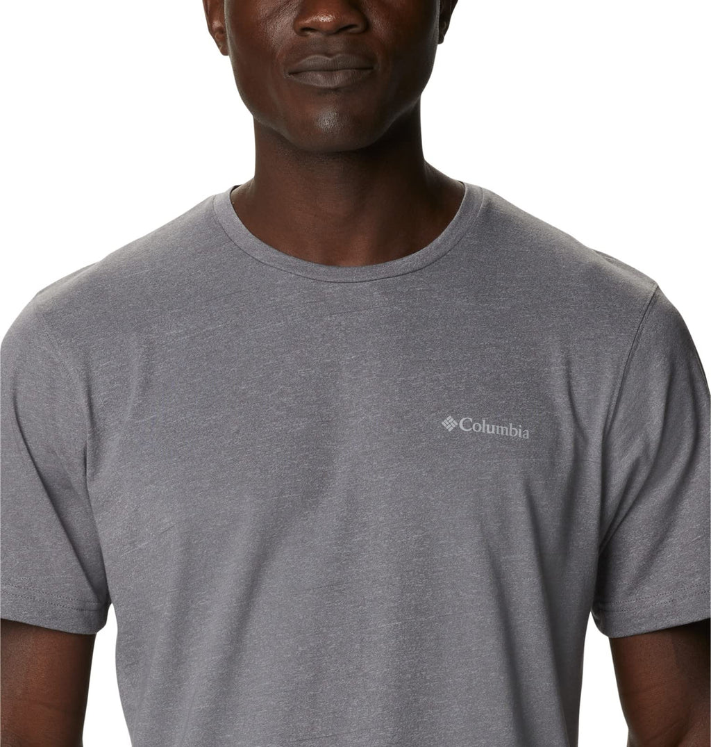 Columbia Mens Thistletown Hills Short Sleeve T-Shirt, City Grey Heather, X-Small