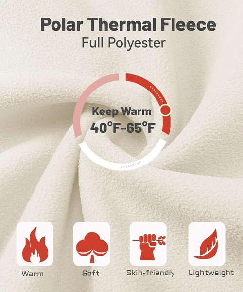MAGCOMSEN Women's Fleece Jacket - Lightweight, Soft & Warm Zip-Up Coat with Pockets for Winter