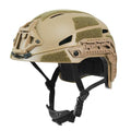 Booiu Airsoft PJ Type Tactical Paintball Fast Military Helmet with Front NVG Mount and Side Rail Breathable Vent Holes for Cosplay Outdoor Activities