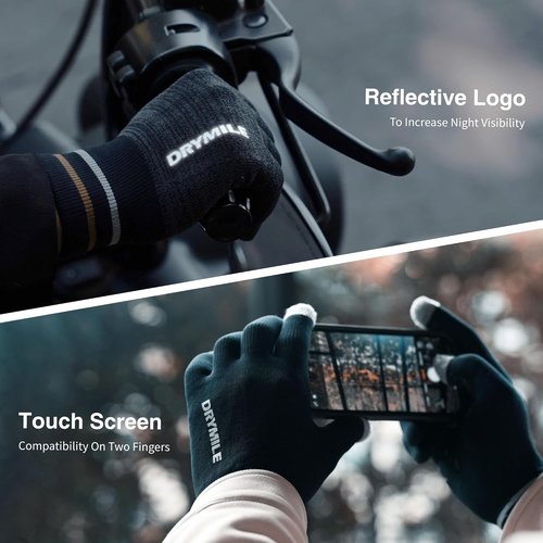 DRYMILE HYLA Waterproof Dexterity Gloves - All-Weather Wool Blend for Men & Women | Touchscreen & Non-Slip Grip