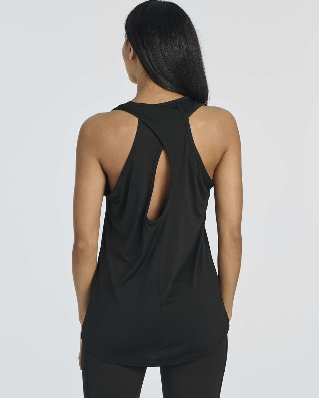 Real Essentials Women's Crossback Keyhole Workout Tank Top - Dry-Fit Sleeveless Yoga Top | Plus Sizes Available