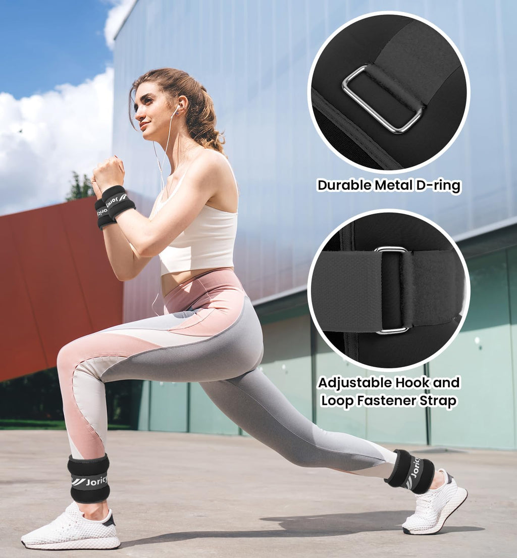 Skiennix Ankle Weights - Adjustable 1-20 LBS for Men & Women | Perfect for Fitness, Therapy & Workouts