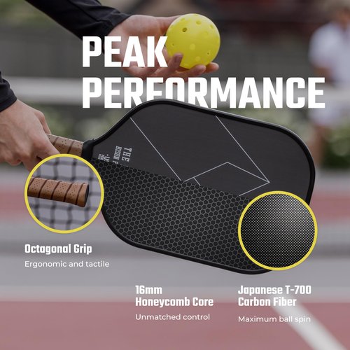 The Untamed - Thermoformed Carbon Fiber Pickleball Paddle (The Peak)