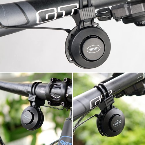 BSSOK Electric Bike Horn, 100-120DB Upgrade Adjustable Volume, Electronic Bicycle Bell Loud, 4 Sound Modes Rechargeable Waterproof Bike Bells for Adults.