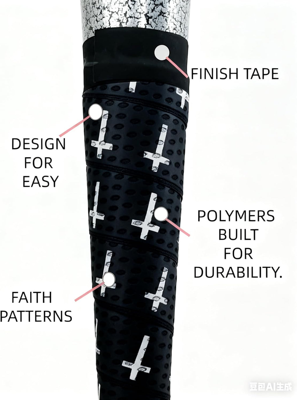 Skiennix Baseball Bat Grip Tape - Non-Slip, Precut Softball Wrap | 1.5mm, 2/4/6 Pcs Options