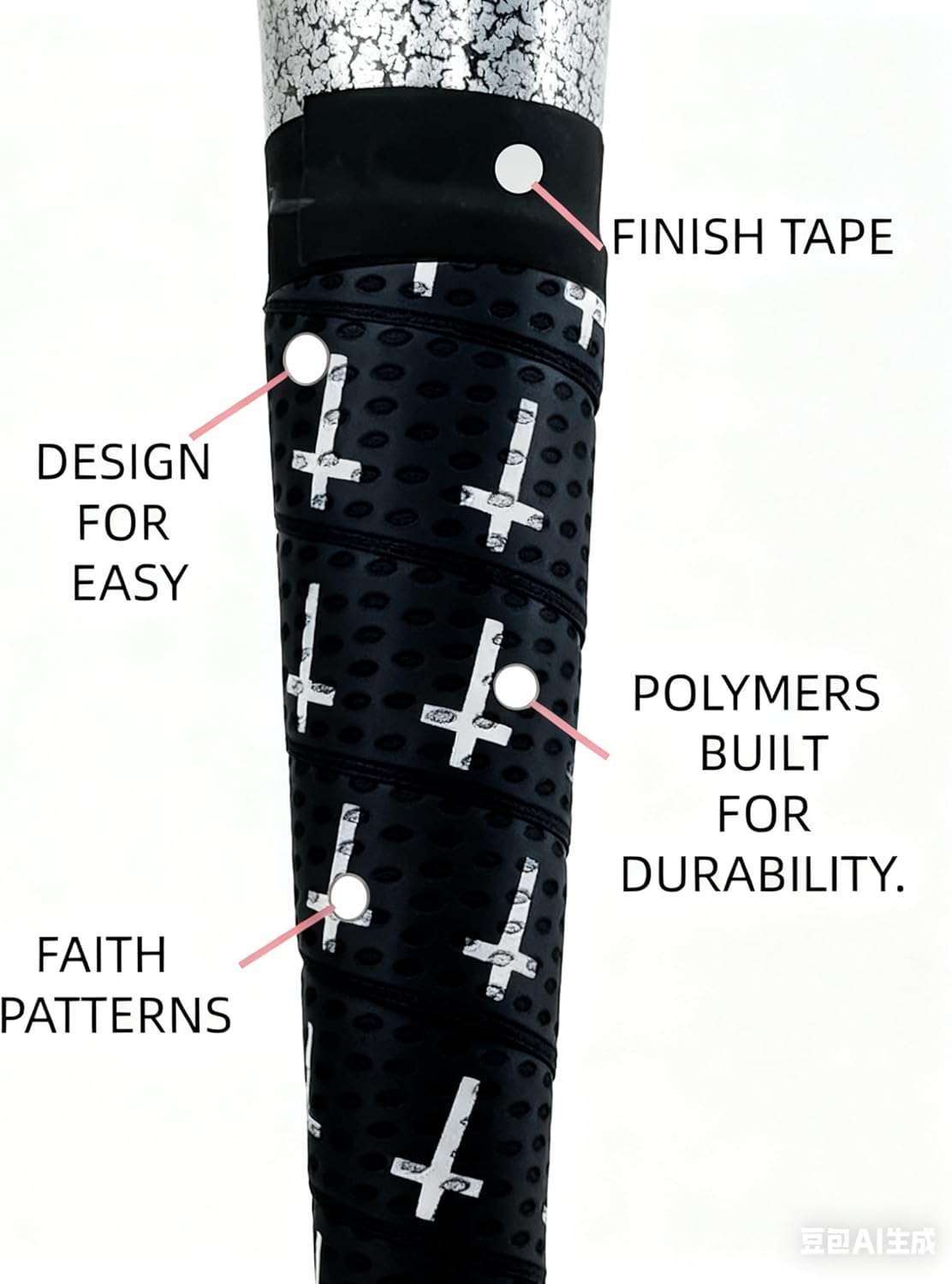 Skiennix Baseball Bat Grip Tape - Non-Slip, Precut Softball Wrap | 1.5mm, 2/4/6 Pcs Options