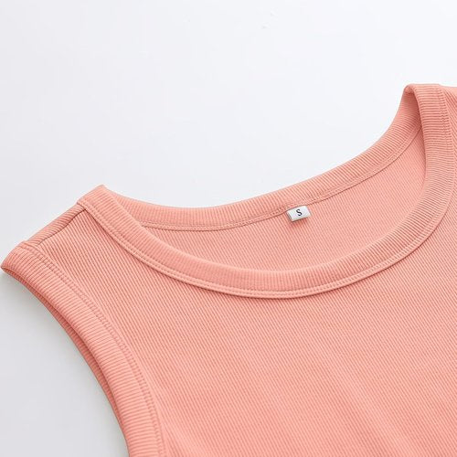 ANRABESS Women's Sleeveless High Neck Tank Top - Casual Slim Fit Ribbed Shirt for Summer