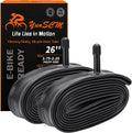 Heavy Duty Bike Tubes by 2-PCS - 26" AV Schrader Valve for 26x1.75 to 26x2.25 Tires