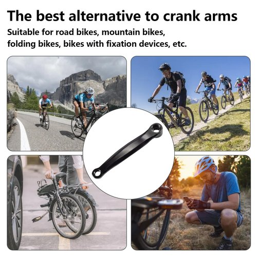 BLLREMIPSUR 2 PCS Bike Wheel Crank Arm, Mountain Bike Tooth Plate Crank, Road Bike Round Hole Crank Replacement (Only Left Side Crank)