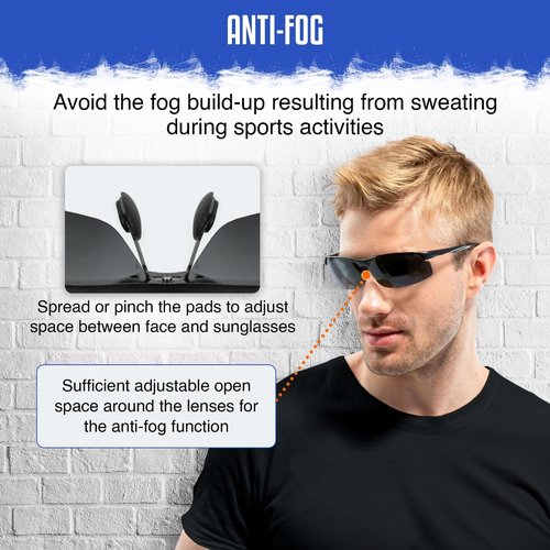 Lucern Unbreakable Polarized Sports Sunglasses, Breakproof Lens, Metal Frame, 100% UV Protection, HD Clarity, Lightweight 25 g (0.9 oz), Stylish, Comfortable, Adjustable Fit