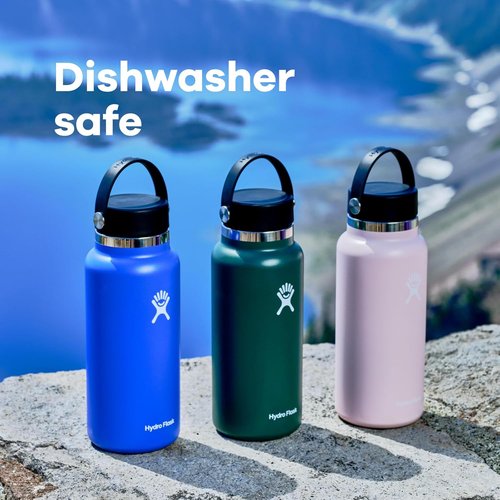 Hydro Flask Water Bottle - Insulated Stainless Steel - Wide Mouth, Leakproof, 20 Oz Capacity