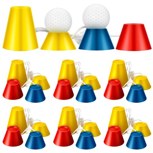 Gejoy Rubber Winter Golf Tees Golf Rubber Tees Practice Tee Holder with 4 Different Height for Golf Practice, 38,22,16.5,12 mm(24 Pieces)