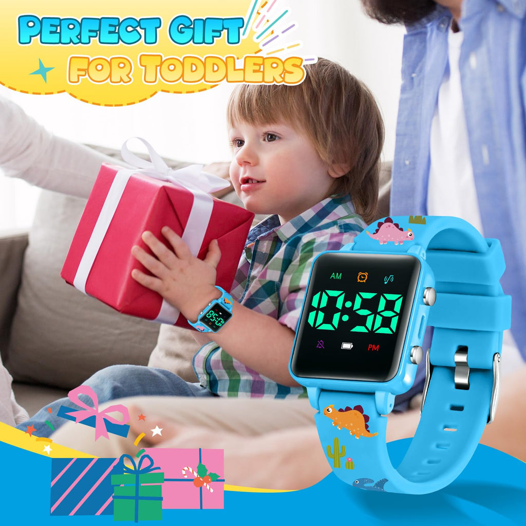 Timever Potty Training Watch for Kids 2-9, Upgraded Magnetic Charging Reminder Toddler Watch with Music/Vibration/Colorful Lights Countdown, Cute Silicone Strap Waterproof Digital Watch for Boys Girls