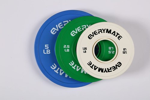 EVERYMATE Change Weight Plates 1.25LB Fractional Plate Olympic Bumper Plates for Cross Training Weightlifting