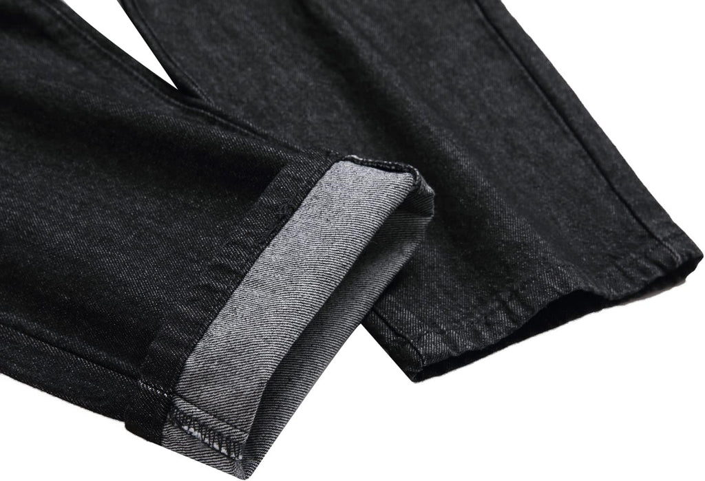 Skiennix Men’s Ripped Jeans - Slim Fit Straight Leg Denim Pants with Distressed Holes