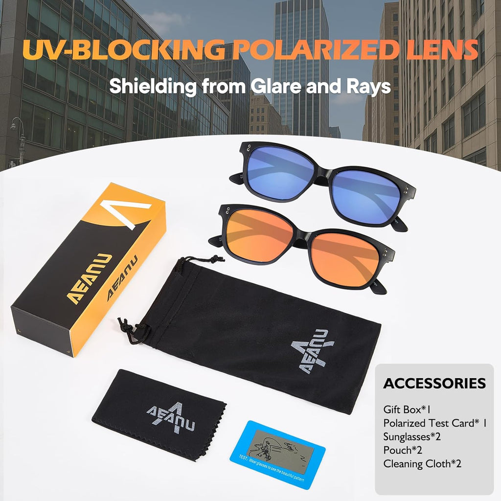 Polarized Sunglasses for Teens - UV400 Protection, Color Mirror Lenses, Matte Frame for Small Faces