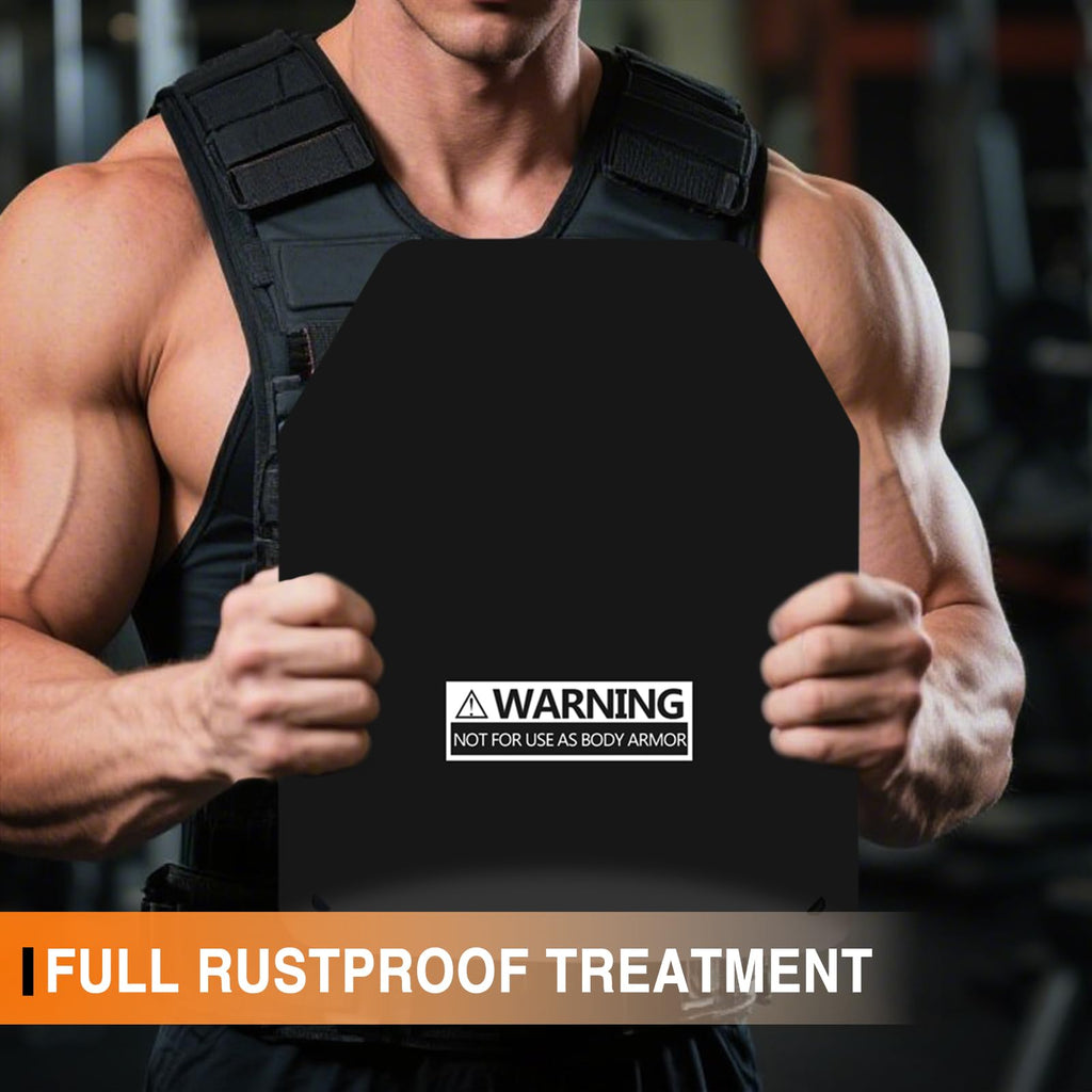 Weight Vest Plate Curved Weighted Plates for Weight Vest 5.5lb/11lb per Pairs for Running, Strength Training (Black:11LB(5.5LB*2))