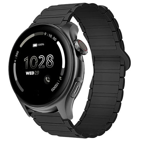 Compatible with Cubitt Viva Pro Smart Watch Band, Lamshaw Quick Release Silicone Sport Strap Replacement Watchband Compatible for Cubitt Viva Pro, Viva, Aura Pro, Aura Smart Watch (Black, 22mm size band)