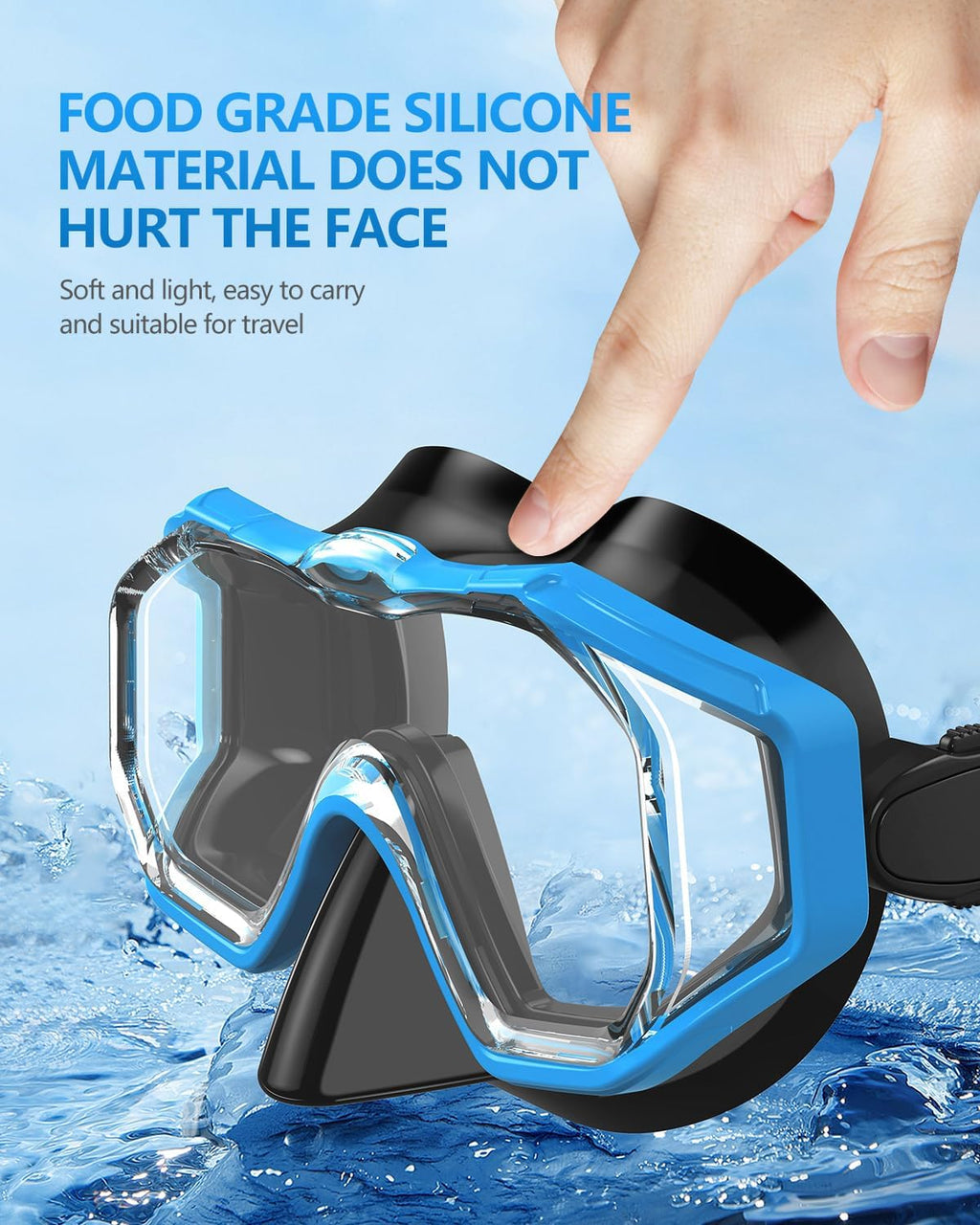 WSTOO Swim Goggles - Anti-Fog Mask with Nose Cover for Adults & Youth | Comfortable Fit