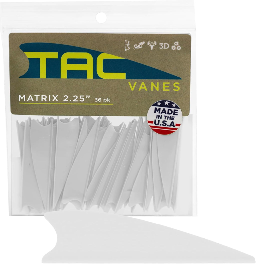 TAC Vanes Matrix Shield Cut Vanes - Premium Archery Vanes for Bowhunting & Recreational Shooting