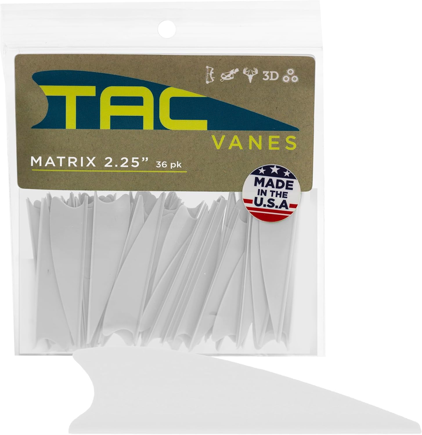 TAC Vanes Matrix Shield Cut Vanes - Premium Archery Vanes for Bowhunting & Recreational Shooting