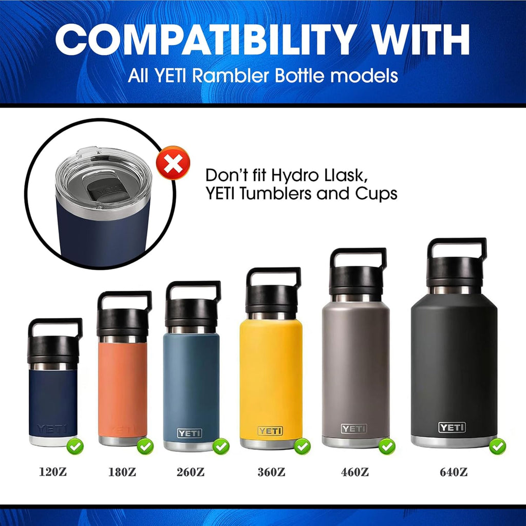 YETI Chug Replacement Lid Cap - Compatible with 18oz, 26oz, 36oz & 64oz Rambler Bottles